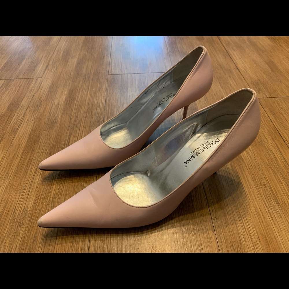 Dolce & Gabbana Pink Leather Pumps